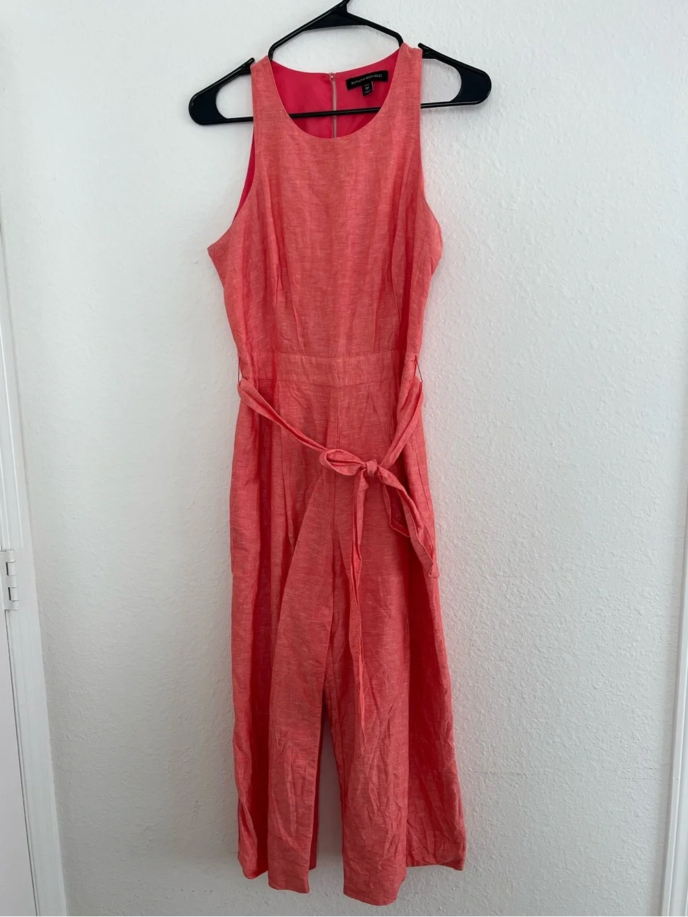 Banana Republic Linen Jumpsuit Coral Size 4 Petite
